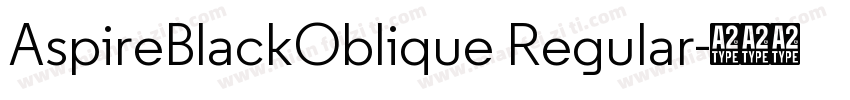 AspireBlackOblique Regular字体转换
